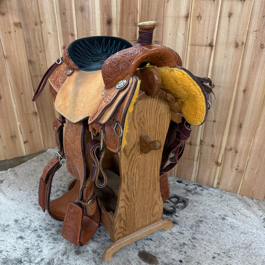 Circle Y Calf Roper Saddle, 15" Seat (Demo)