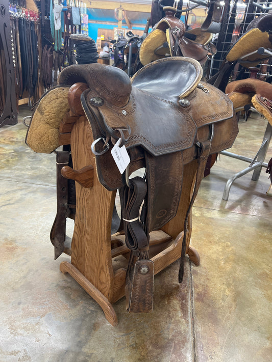 Used Jody Ramer Roper Saddle, 15" Seat