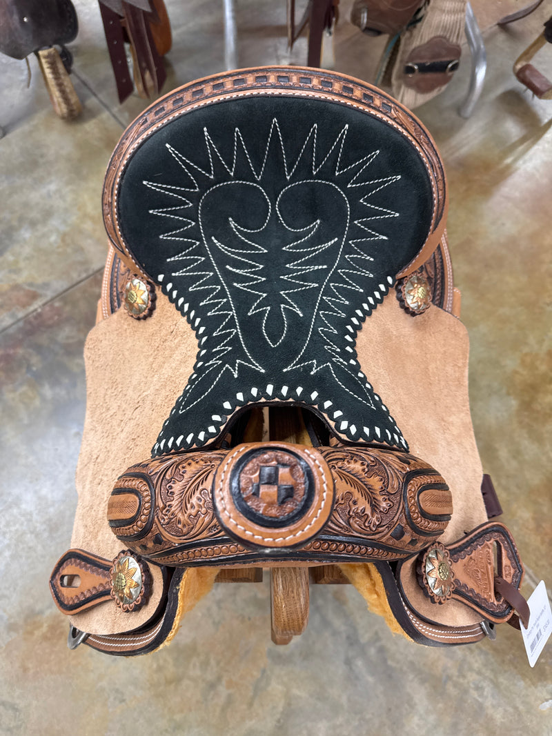 Cowboy Pro Youth Roper Saddle, 12" Seat