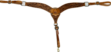 Cactus Saddlery Floral Tooled Breast Collar