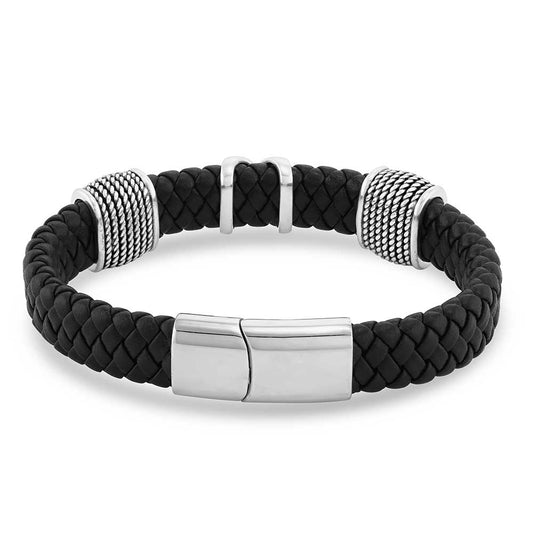 Montana Silversmiths Men's Strength Multiplied Leather Bracelet