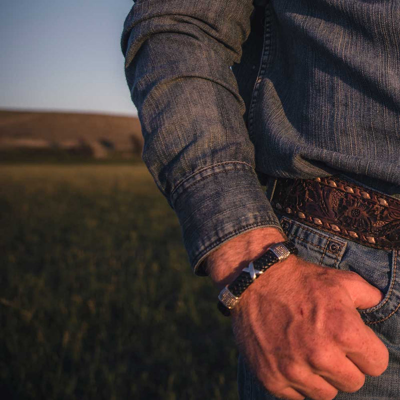 Montana Silversmiths Men's Strength Multiplied Leather Bracelet