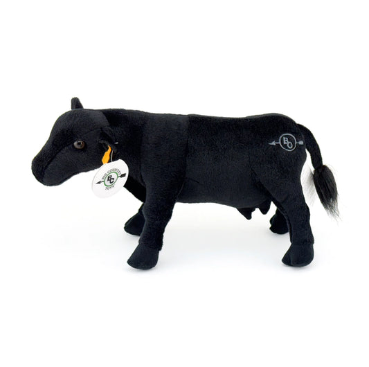 14" Plush Black Angus Cow