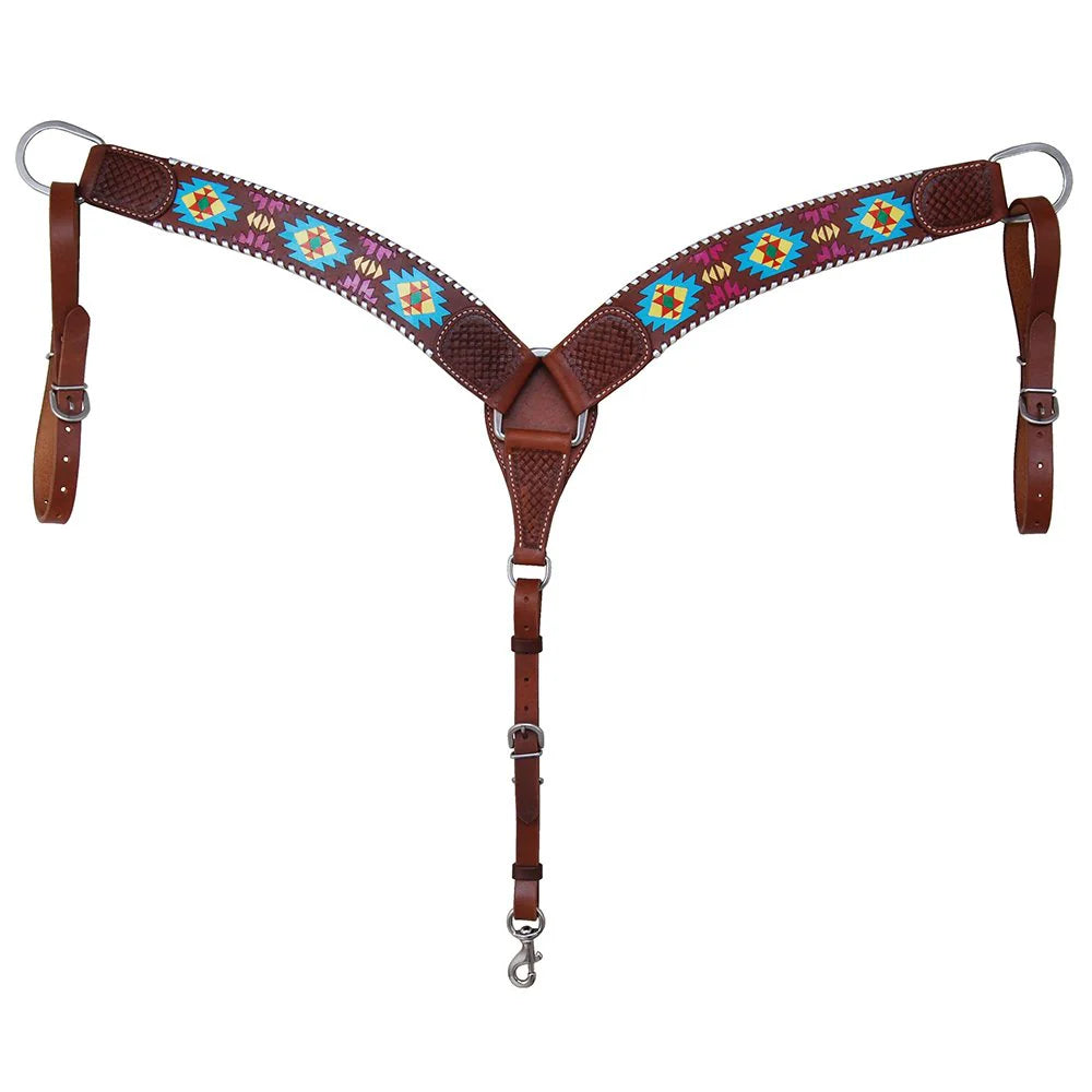 Rafter T Painted Aztec Contoured Breast Collar