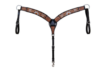 Rafter T Painted Daisy Flower Breast Collar