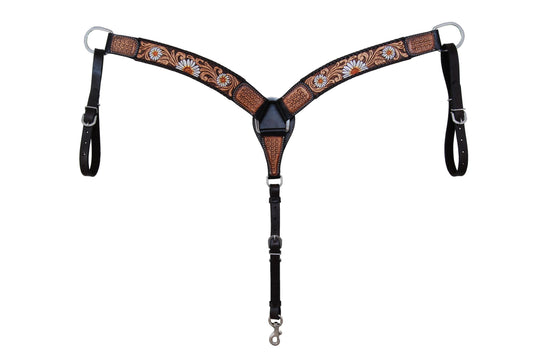 Rafter T Painted Daisy Flower Breast Collar