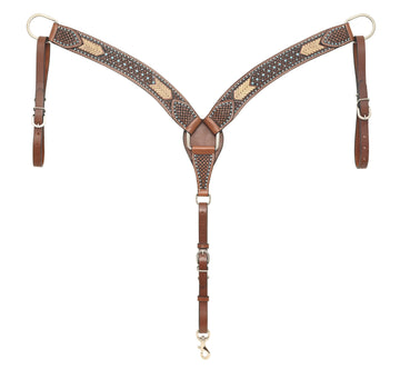 Rafter T Turquoise Rawhide Breast Collar