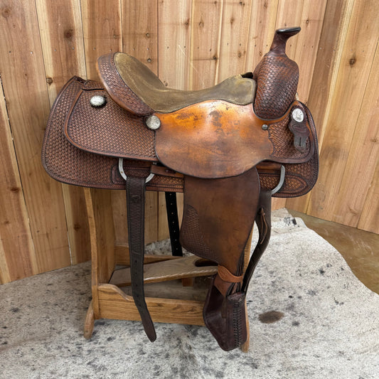 Used Cowboy Tuff Roper Saddle, 15.5" Seat