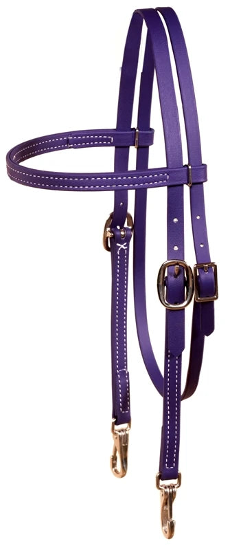 Berlin Custom Leather Beta Browband Headstall w/Snap Cheeks