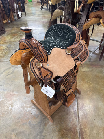 Cowboy Pro Youth Roper Saddle, 12" Seat