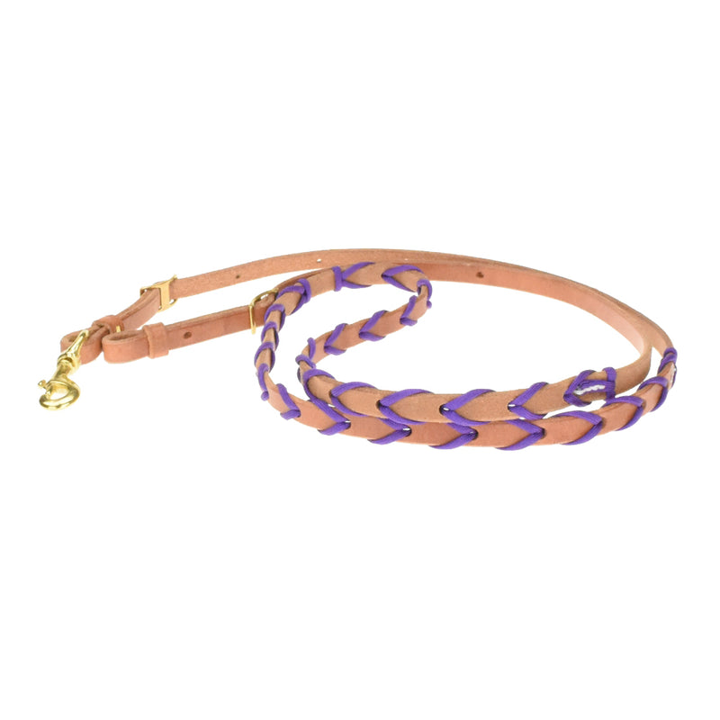 Berlin Leather Paracord Laced Barrel Reins