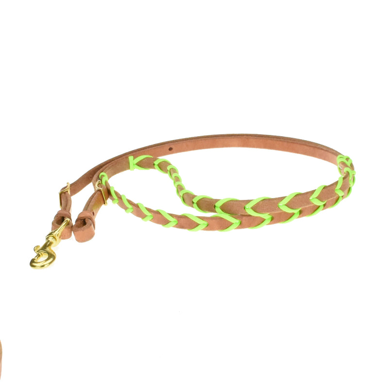 Berlin Leather Paracord Laced Barrel Reins