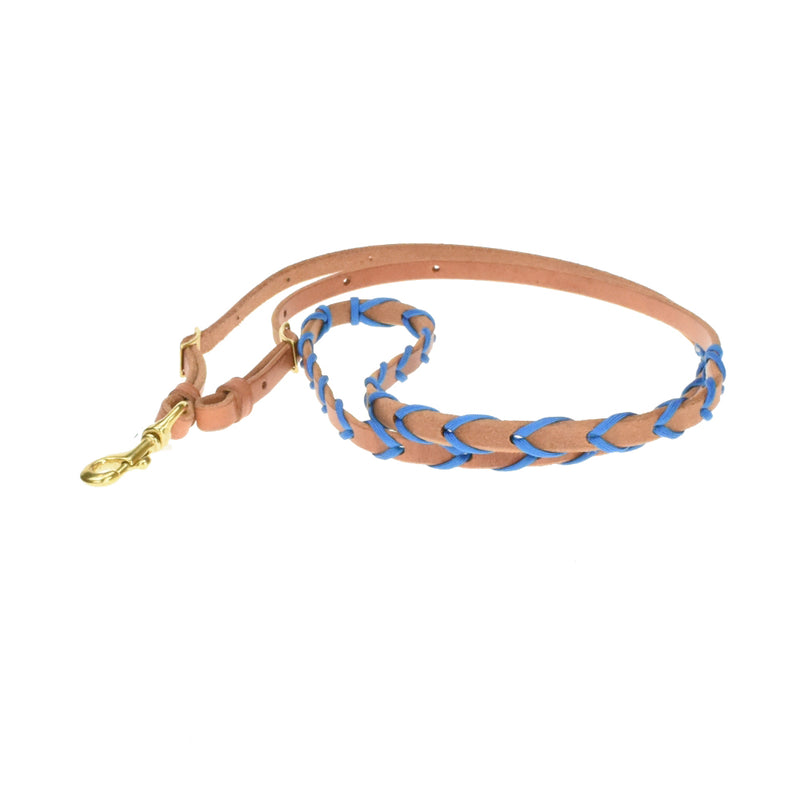 Berlin Leather Paracord Laced Barrel Reins