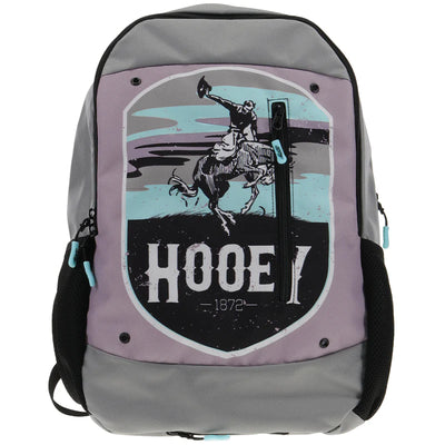 Hooey "Rockstar" Grey/Turquoise Cheyenne Logo w/Grey & Black Backpack