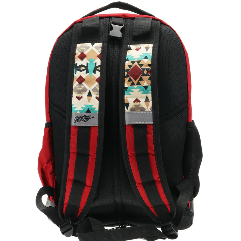 Hooey "Ox" Cream/Turquoise Aztec Pattern w/Burgundy & Black Backpack