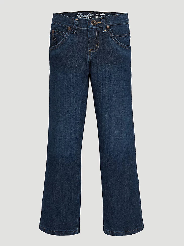 Wrangler Boy's Retro Straight Fit Jean-Everyday Blue