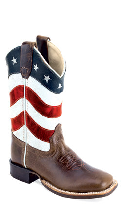 Old West Kid's American Flag Boots