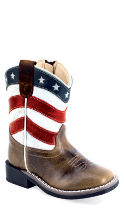 Old West Toddler Kid's American Flag Boots