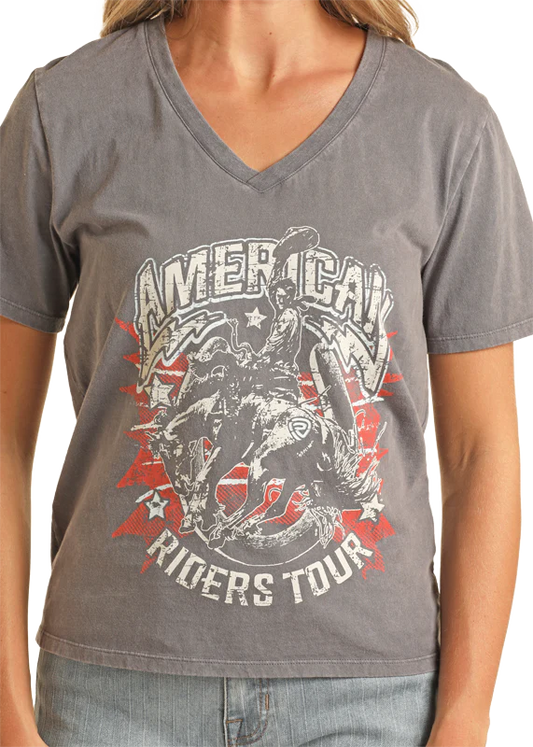 Rock & Roll Women's American Riders Tour Graphic T-Shirt