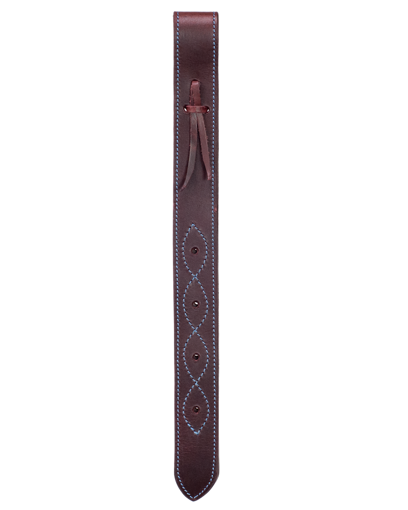 Turquoise Stitched 6' Leather Cinch Strap and Billet Set