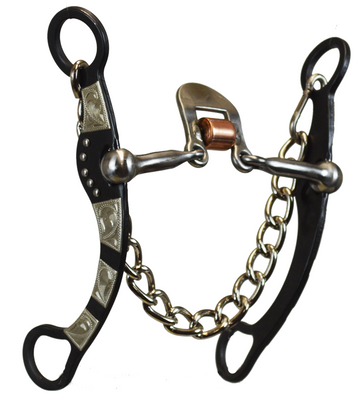 Royale Stock Horse Bit w/3 Piece Smooth and Copper Roller