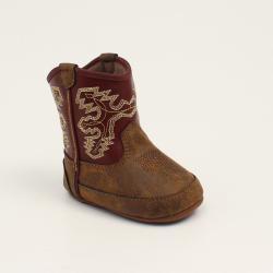 Baby Bucker Blake Maroon & Tan Boot