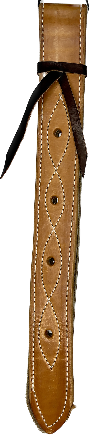 Doubled & Stitched Natural Leather Off Billet