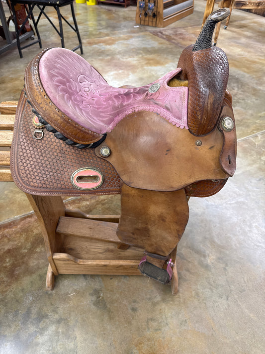 Used Alamo Barrel Saddle, 14" Seat