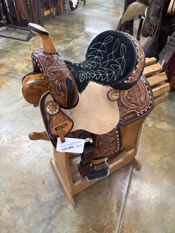 Cowboy Pro Youth Barrel Saddle, 10" Seat