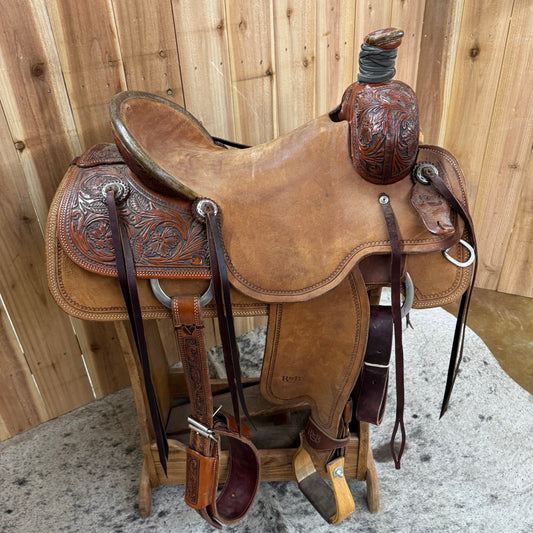 R Bar B Ranch Cutter Saddle, 16" Seat (Demo)
