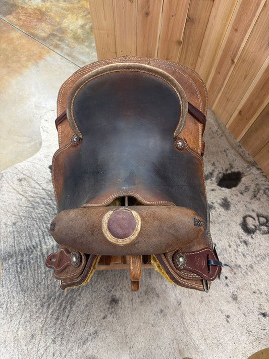 Used Triple T Ranch Saddle, 15" Seat