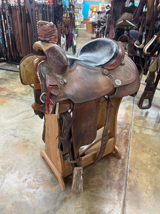 Used Reinsman X Series Roping Saddle, 14.5"