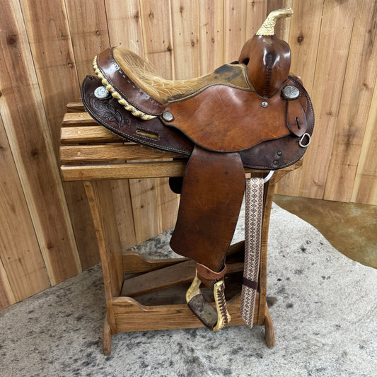 Used Circle Y Barrel Saddle, 14" Seat