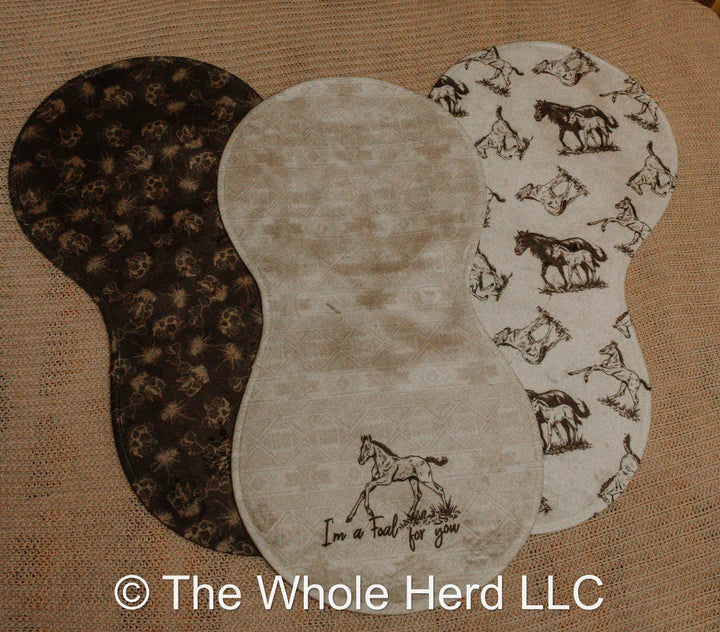 The Whole Herd CowBabe Burp Rags-3 Pack