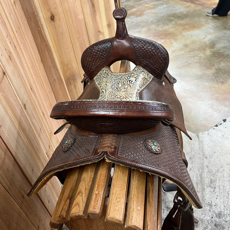 Used HF and C Elite Barrel Saddle, 13" Seat