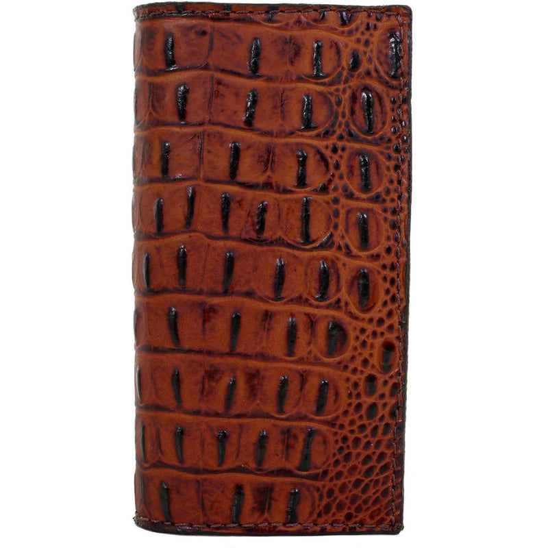 Double J Saddlery Autumn Crocodile Print Checkbook Wallet