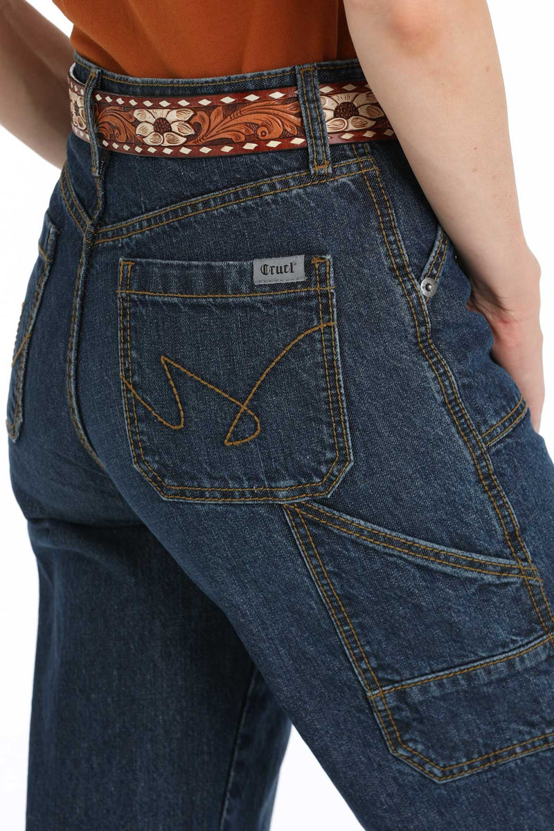 Cruel Denim Women's Dark Stone Wash Casey Cargo Jeans