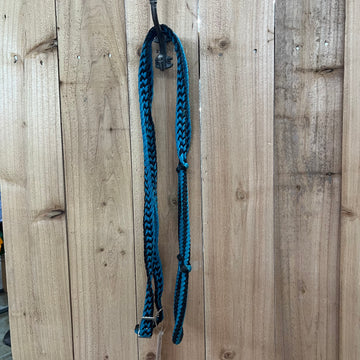 Used Black & Blue Nylon Barrel Rein