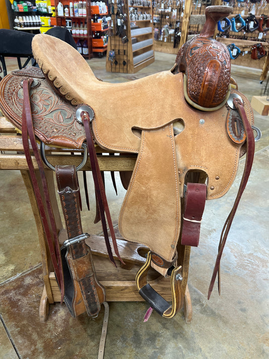 Used Phoenix Seat Rig Ranch Saddle, 15" Seat