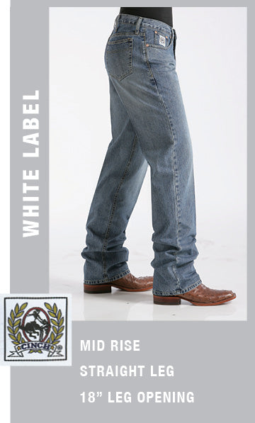 Cinch Men's Relaxed Fit White Label Jeans-Medium Stone