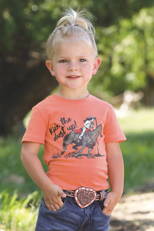 Cruel Girl's Toddler Kick the Dust Up Coral Shirt