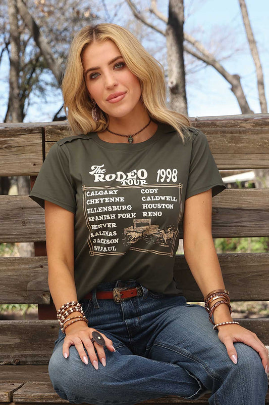 Cruel Girl Women's Rodeo Tour Crop Tee