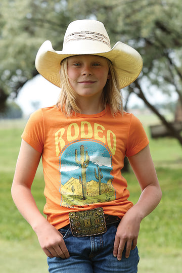 Cruel Girl's Orange Rodeo Sunrise to Sunset T-Shirt