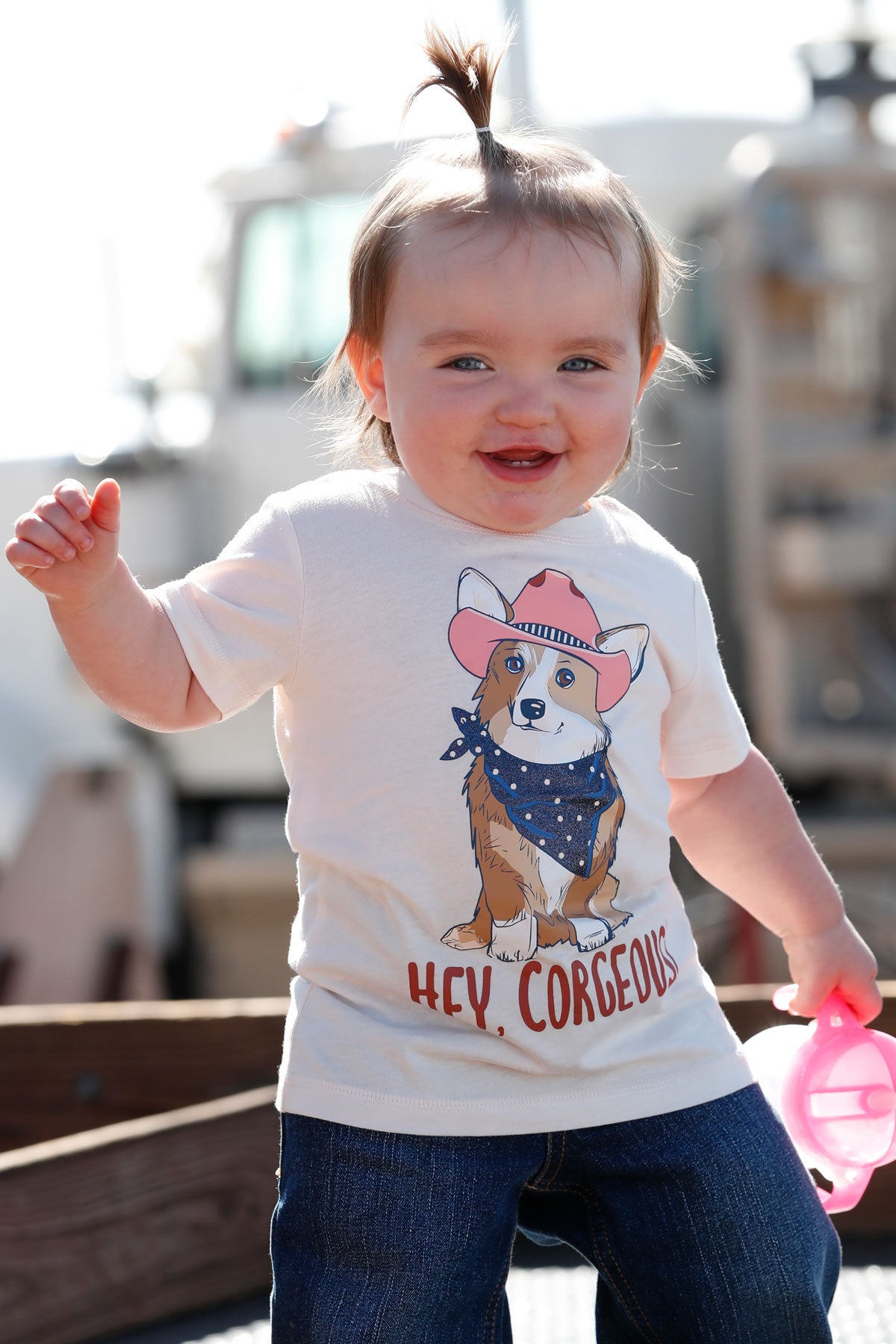 Cruel Toddler Girl's "Hey, Corgeous" T-Shirt