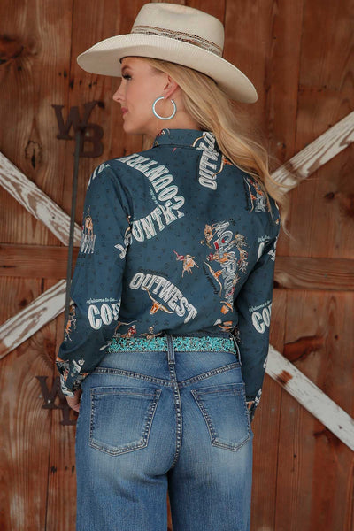 Cruel Women's Rodeo Town Long Sleeve Snap Shirt