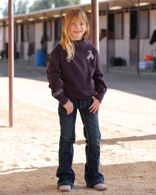 Cruel Girl's Purple Pullover Sweatshirt