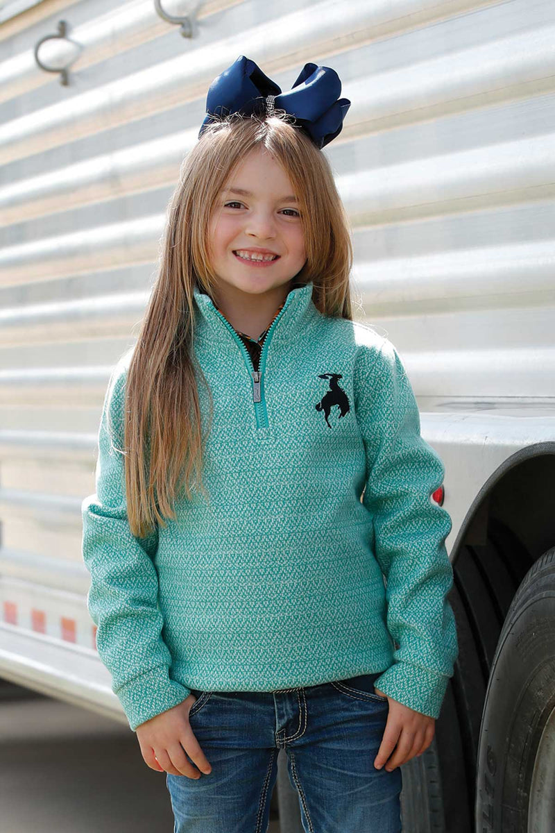 Cruel Girl's Turquoise 1/4 Zip Pullover