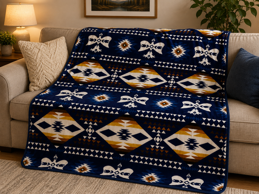 Nativo Water Bird 2-Ply Plush Throw Blanket-50"X60"