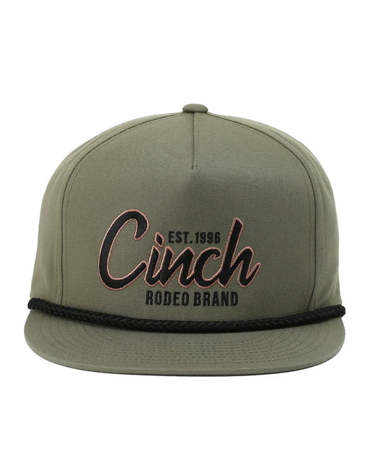 Cinch Men's Flexfit Olive Rodeo Brand Ball Cap