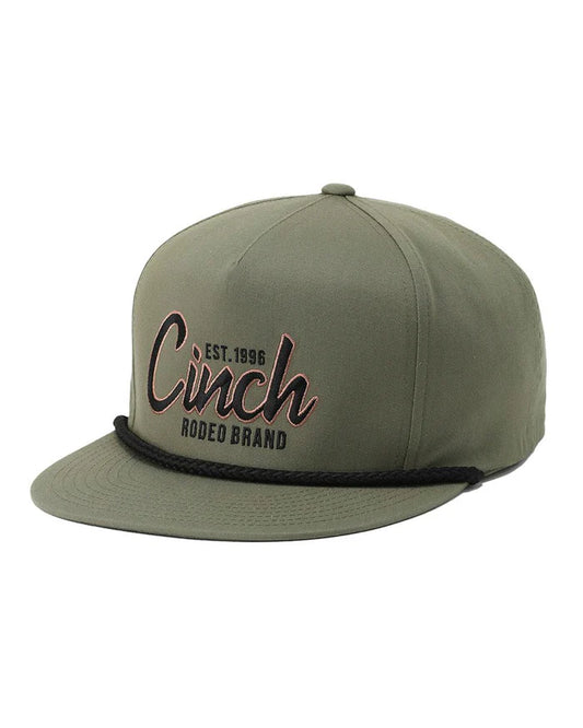 Cinch Men's Flexfit Olive Rodeo Brand Ball Cap